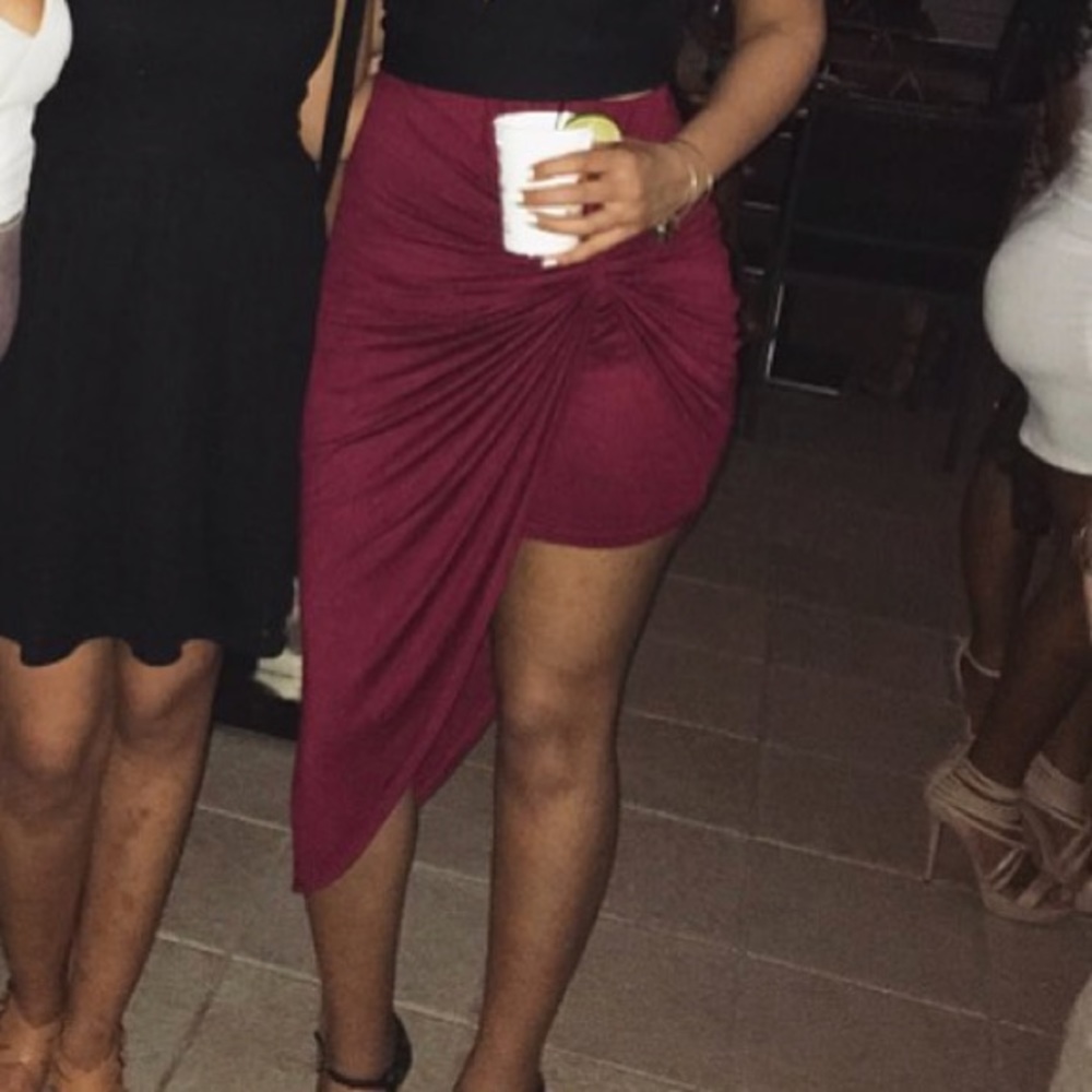 Maroon skirt